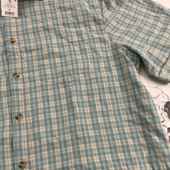 NWT Mens teal checkered shirt - Picture 2 of 4
